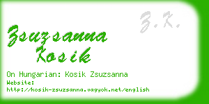 zsuzsanna kosik business card